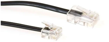 MicroConnect Modular RJ11-RJ45 2M M/M Juodas