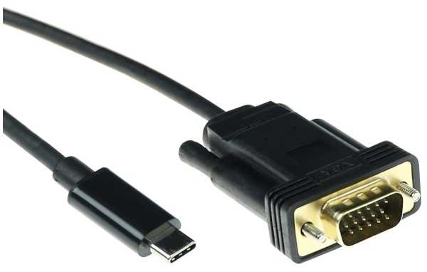 Adapteris AV Act ACT USB Type C to VGA conversion cable, 2 meter USB3.1 CM - VGA M 1080P60 2M (SB0032)