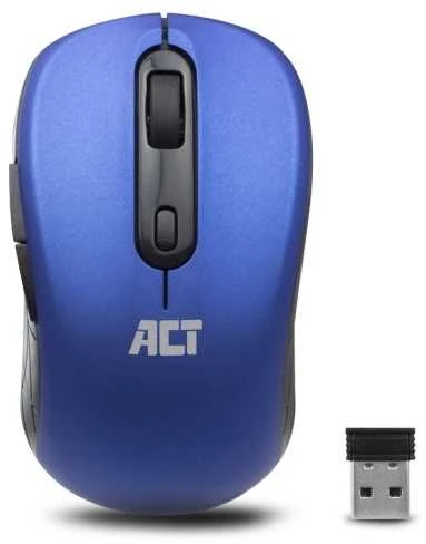 Pelė ACT AC5140 - dešinei rankai - Optinė - RF belaidė - 1600 DPI - Mėlyna