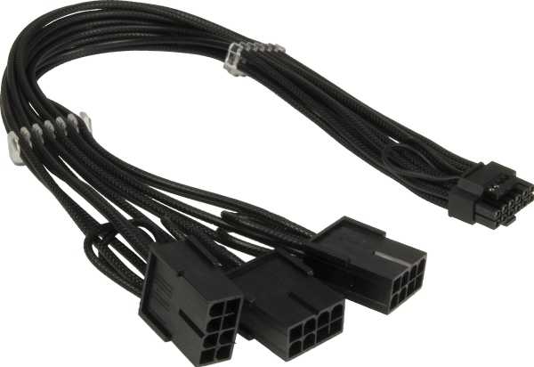 Adapteris AV Inter-Tech Inter-Tech Adapteris GPU-02 (12pin) auf 3x8pin PCIe, 34cm