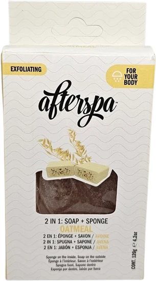 AfterSpa avižinių dribsnių muilo kempinė daugiafunkcinė muilo kempinė 120 g