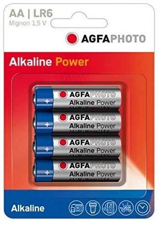 AgfaPhoto 110-802589 - Single-use battery - AA - Alkaline - 1.5 V - 4 pc(s) - Mėlyna - Pilkas