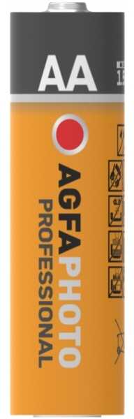 AgfaNuotrauka 110-853482, Vienkartinė baterija, AA, 1.5 V, 10 vnt., Pilka, Raudona, Balta, Geltona, 50.5 mm