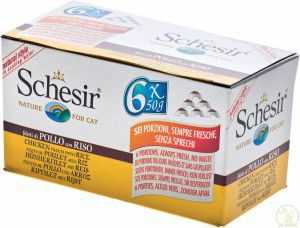 SCHESIR vištienos filė sultinyje - šlapias kačių maistas - 6x50g
