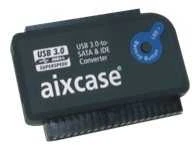 Kištukinis Aixcase USB 3, 0 - SATA / IDE Juoda (AIX- BLUSB3SI- PS)
