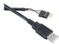 „Akasa“ išorinio ir vidinio USB kabelio jungtis – 40 cm