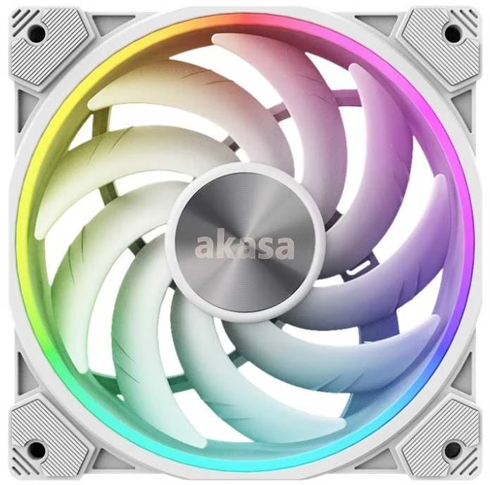 Akasa SOHO AR Addressable-RGB korpuso ventiliatorius, baltos spalvos – 120mm