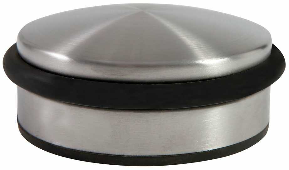 Alba DOORSTOP N, Juoda, Sidabrinė, Elastomero spalvos, Plienas, Tvirtinamas prie grindų, 1 vnt., 90 mm, 90 mm