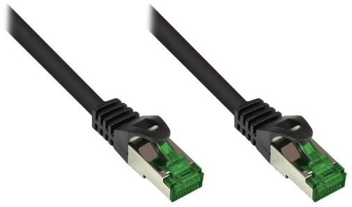 Alcasa 8062-H500S, 50 m, Cat6a, S/FTP (S-STP), RJ-45, RJ-45, juodas