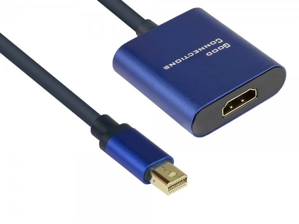 Adapteris AV Alcasa Alcasa MDP-HDMI2 adapter kablowy 0,2 m Mini DisplayPort HDMI Juodas, Mėlyna