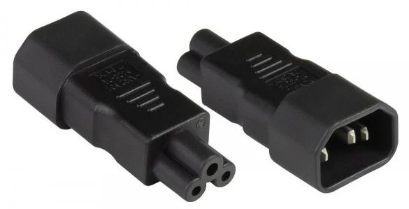 Adapteris AV Alcasa Alcasa PA-1405S maitinimo kištukų adapteris C14 C5 Juodas