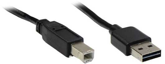 Kabelis USB Alcasa USB-A - USB-B 3 m Juodas (2510-EU03)