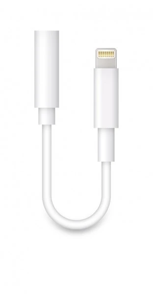 Aligator Alligator adapter Lightning / 3.5mm Jack, baltas