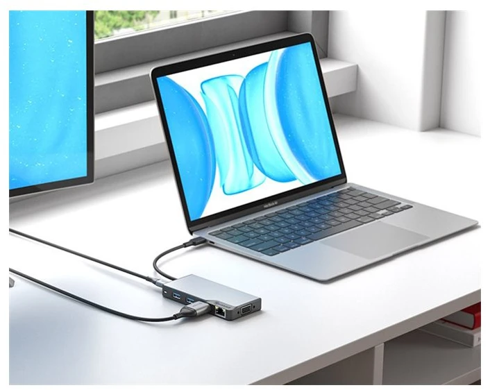 USB šakotuvas Alogic ALOGIC USB-C Fusion MAX 6 viename (UCFUPRGVV2SGR)
