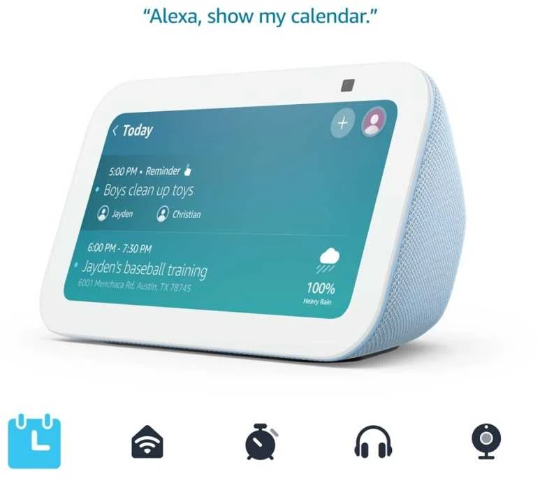 Amazon Echo Show 5 Gen.3, Melsvos spalvos