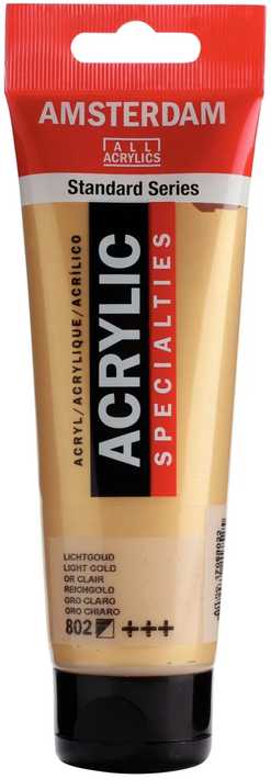 Amsterdam akriliniai dažai 120 ml, šviesaus aukso 802