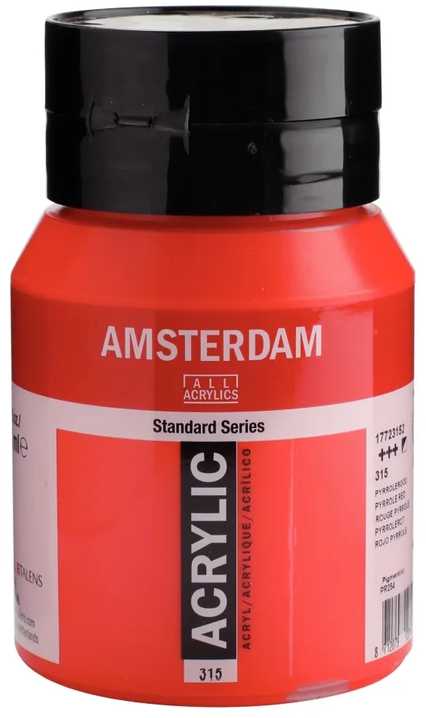 Akrilinė dažai - ROYAL TALENS - AMSTERDAM - Karmininė raudona - 500ml - Mišinys