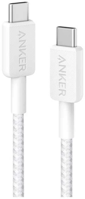 Kabelis USB Anker USB-C - USB-C 0.9 m Baltas (A81F5G21)