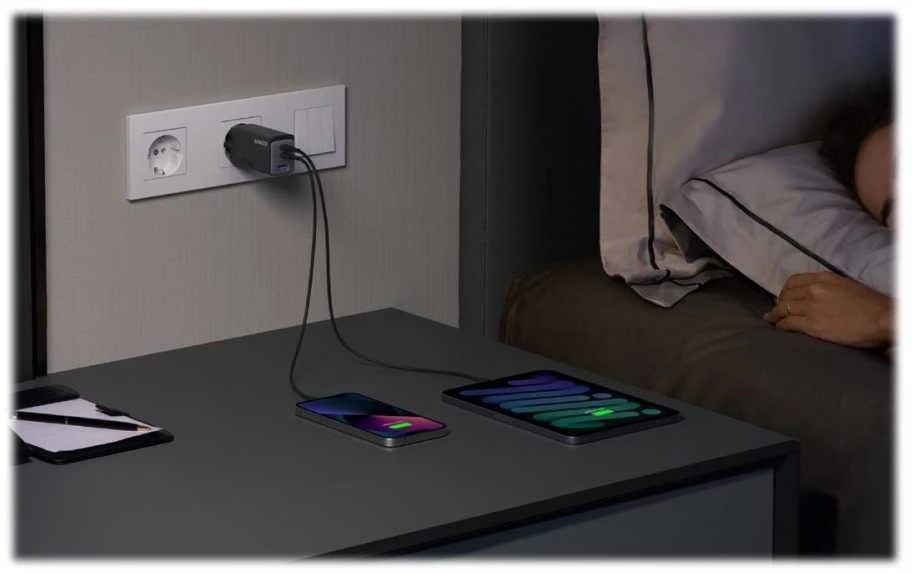 Įkroviklis - Anker 735 Universalus AC Greitas Krovimas 65W Juodas
