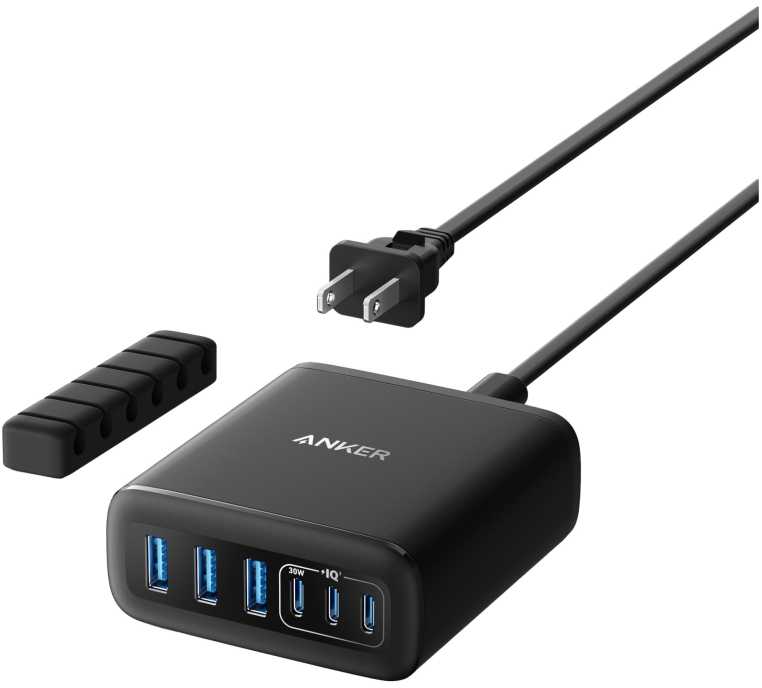 Anker ANKER 6-in-1 Įkrovimo stotelė 112W 3x USB-A 3x USB-C juodas