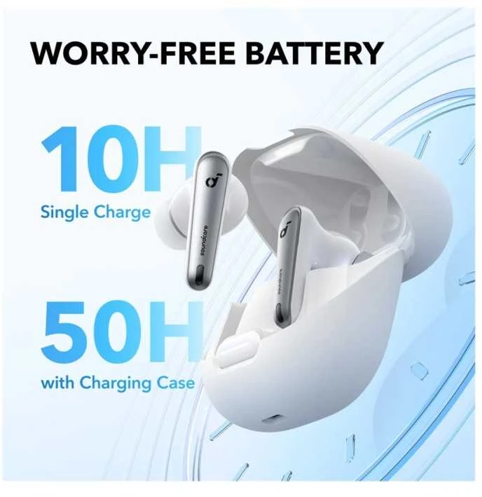 Belaidės ausinės Anker Soundcore Liberty 4 NC, Baltos