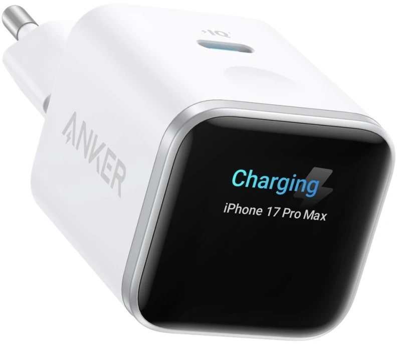 Anker Nano Charger 45W, Smart Ekranas, Baltas