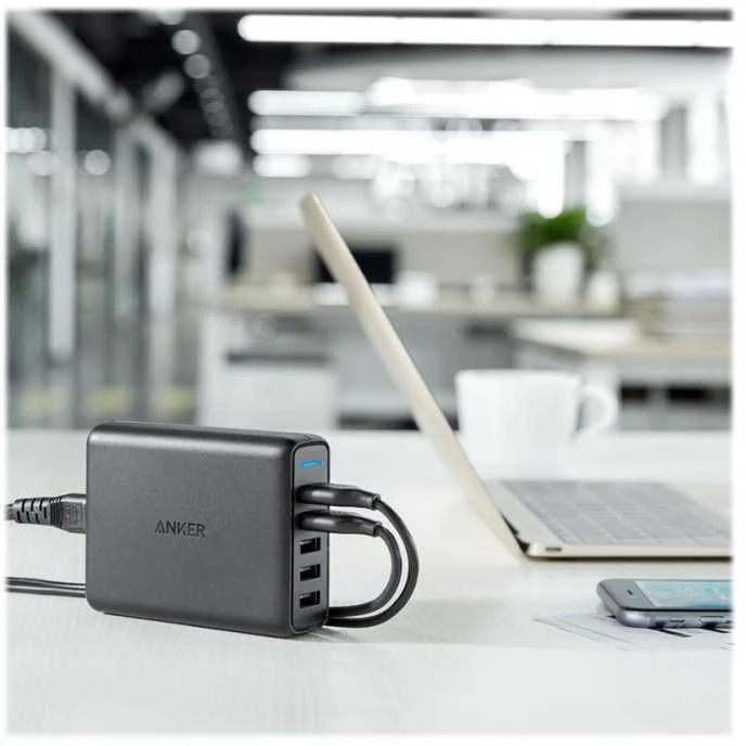 Telefono įkroviklis Anker PowerPort Speed 5 Ports, Quick Charge 3.0, 63W