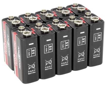 Ansmann 1505-0001 - Vienkartinės baterijos - 9 V - Šarminės - 9 V - 10 vnt. - Cd (kadmis), Hg (gyvsidabris)