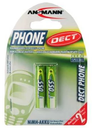 Ansmann 5035523 – Nikelio-metalo hidridas (NiMH) – 1,2 V – 550 mAh – Žalia – DECT telefonai