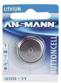 Ansmann CR 2450, Vienkartinė baterija, CR2450, Ličio jonų (Li-Ion), 3 V, 1 vnt., Nikelis