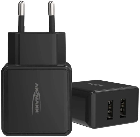 Ansmann namų įkroviklis HC212 2xUSB 2400mA juodas