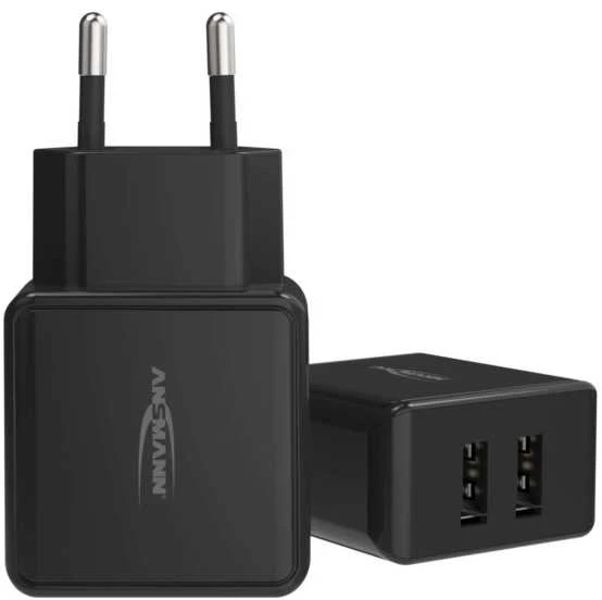 Ansmann namų įkroviklis HC212 2xUSB 2400mA juodas