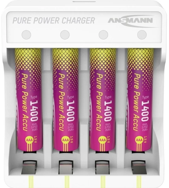 Ansmann Įkrovimo rinkinys su 4 AAA Li-Ion akumuliatoriais „Pure Power“ 1001-0182