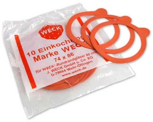 Weck gasket, 8 cm, 6 pcs