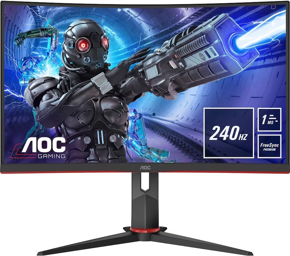 Monitorius AOC C32G2ZE, 31.5", VA, 1920x1080, 16:9, 240 Hz, 1 ms, 300 cd/m²