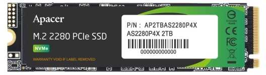 Crucial APACER AS2280P4X 512GB PCIE 3.0 NVME, M.2 2880, SSD