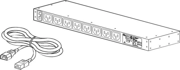 APC RACK PDU, DAŽOMAS, 1U, 16A, 208/230V, (8) C13