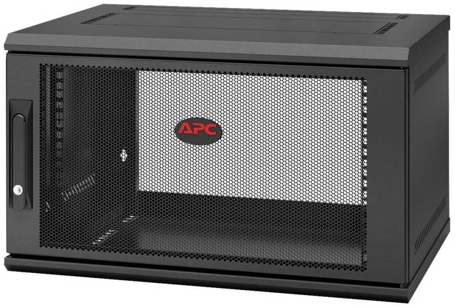 APC NETSHELTER WX 6U 400 mm GYLIUS VIENO ŠARSNIU ANT SIENOS Tvirtinamas gaubtas