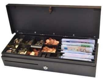 APG Cash Drawer ECD460 pinigų stalčius su atverčiamu dangteliu,