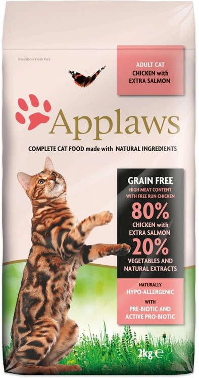 APPLAWS vištiena with lašiša - dry cat food - 2kg