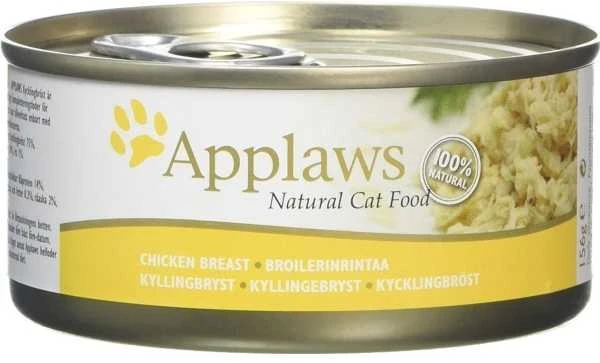 APPLAWS vištienos krūtinėlės sultinyje - šlapias kačių ėdalas - 156 g