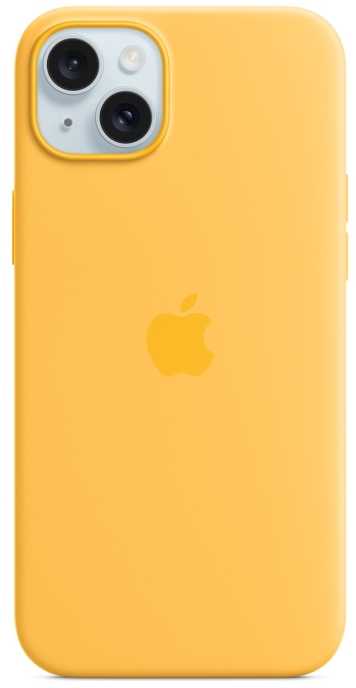 APPLE SILIKONINIS DĖKLAS MWNF3ZM/A IPHONE 15 PLUS SUNSHINE ATIDARYTA PAKUOTĖ