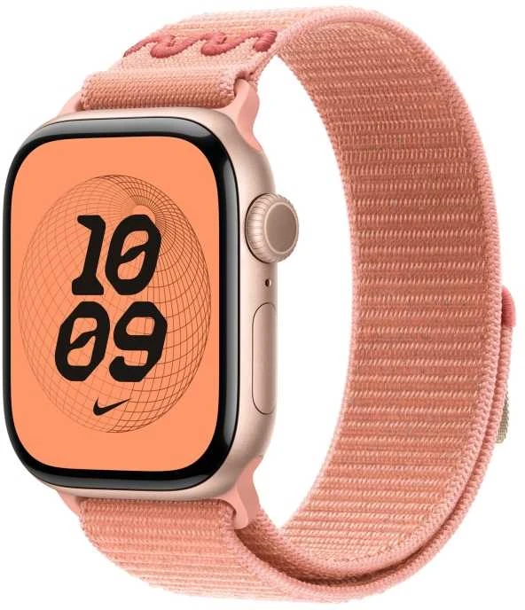 „Apple“ 42 mm „Alpenglow Rožinė Nike Sport Loop“ laikrodis
