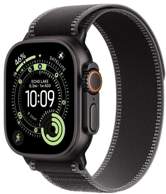 Išmanusis laikrodis Apple Watch Ultra 3 (2025) 5G 49mm Juodas Titanium Case with Trail Loop M/L – Juodas/Charcoal