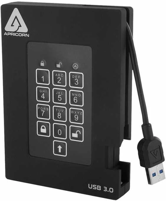 Kietasis diskas Išorinio disko SMD Apricorn HDD plėtinys 2.5 1TB Apricorn Aegis Fortr. - A25- 3PL25- 1000F