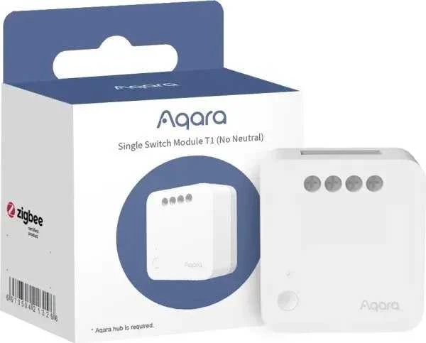 „Aqara“ vieno jungiklio modulis T1 (be neutralės) Baltas