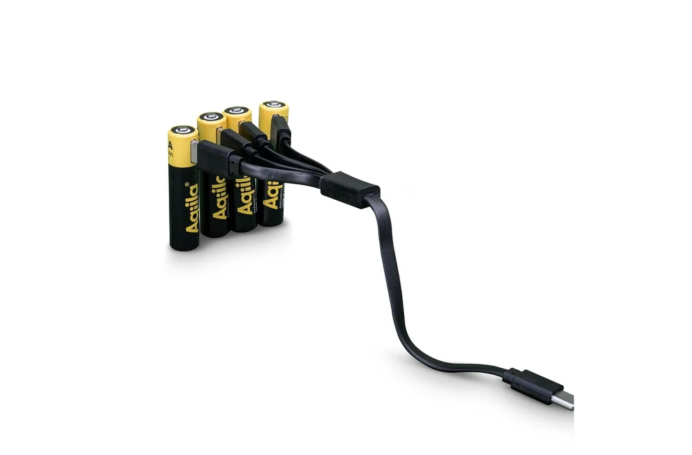 Įkraunami AAA akumuliatoriai „Aqiila C720-H Pro“, 600 mAh, 1,5 V, USB-C, 4 vnt.