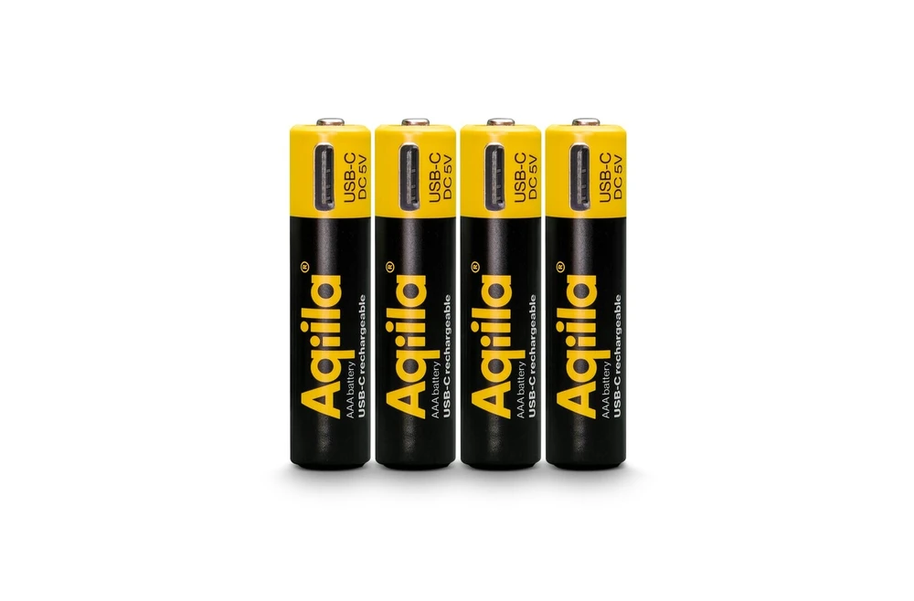 Įkraunami AAA akumuliatoriai „Aqiila C720-H Pro“, 600 mAh, 1,5 V, USB-C, 4 vnt.