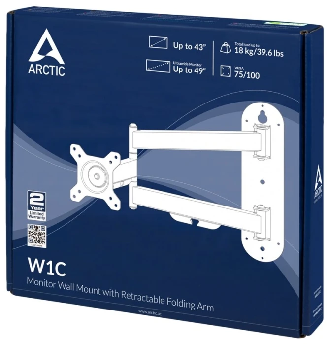 Laikiklis ARCTIC W1C 124,5 cm (49") Juoda