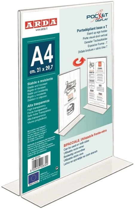 ARDA 80TA4, permatomas, A4, universalus, 210 mm, 297 mm